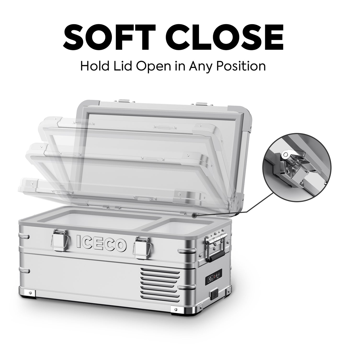 APL35 Dual Zone Aluminum Silver Fridge | ICECO | 35 LT