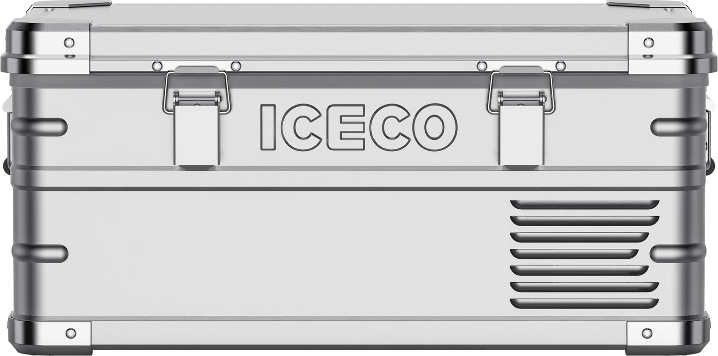 APL35 Dual Zone Aluminum Silver Fridge | ICECO | 35 LT