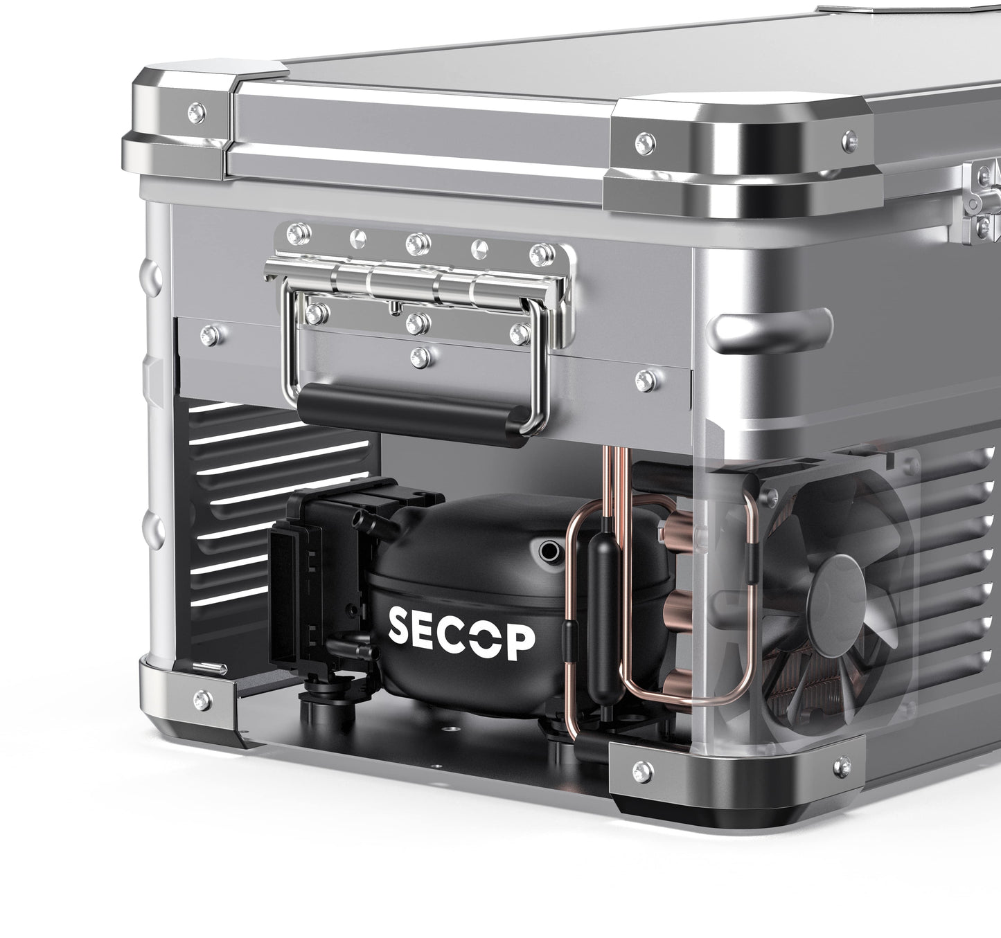 APL35 Dual Zone Aluminum Silver Fridge | ICECO | 35 LT