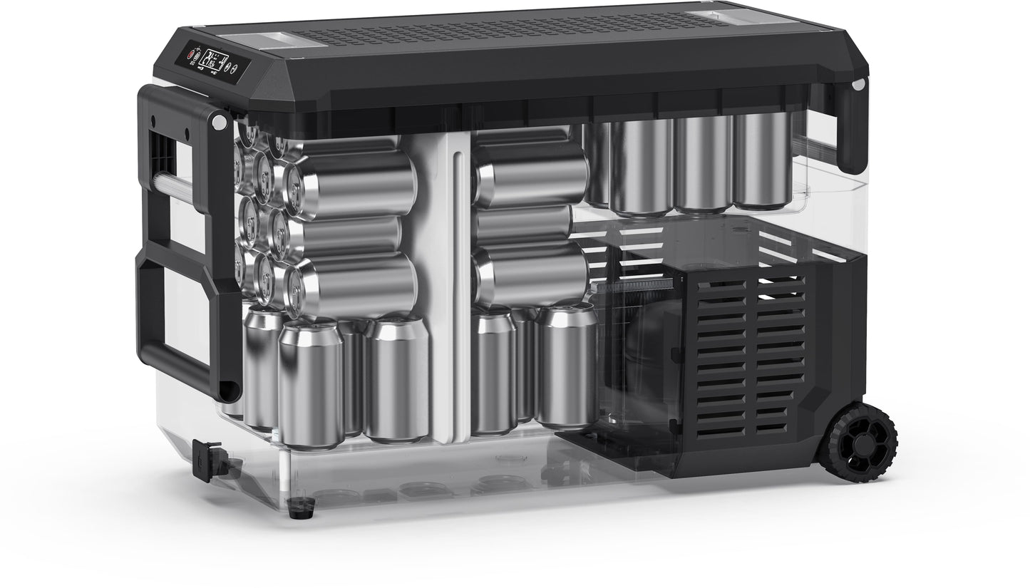 JP40 PRO Single Zone Portable Freezer With Cover - Silver | ICECO | 40 LT