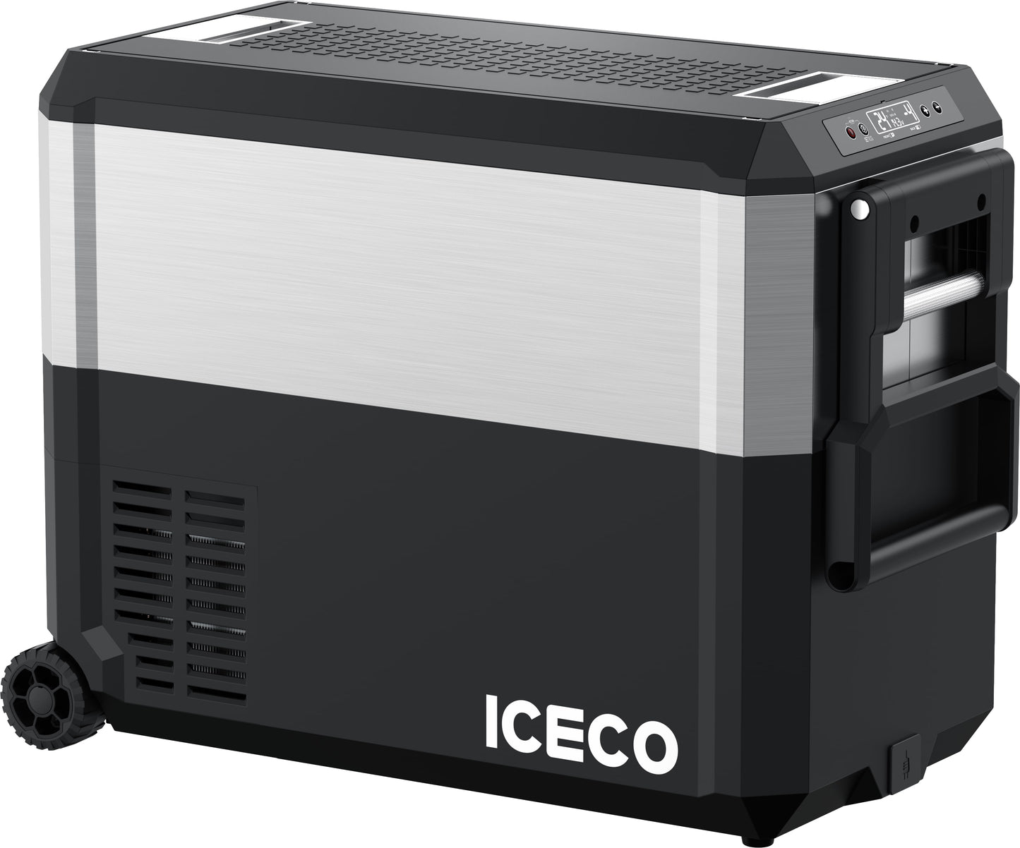 JP50 Pro Dual Zone Wheeled Portable Freezer With Cover - Silver | ICECO | 50 LT