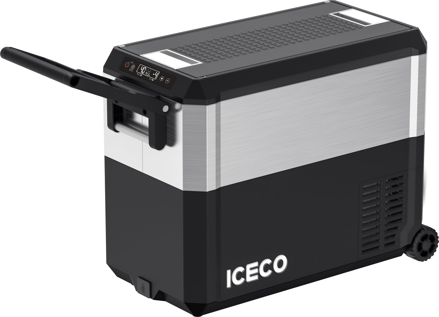 JP50 Pro Dual Zone Wheeled Portable Freezer With Cover - Silver | ICECO | 50 LT