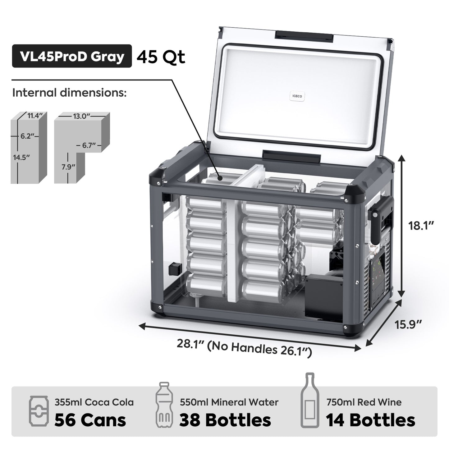 VL45ProD Dual Zone Portable Freezer | ICECO