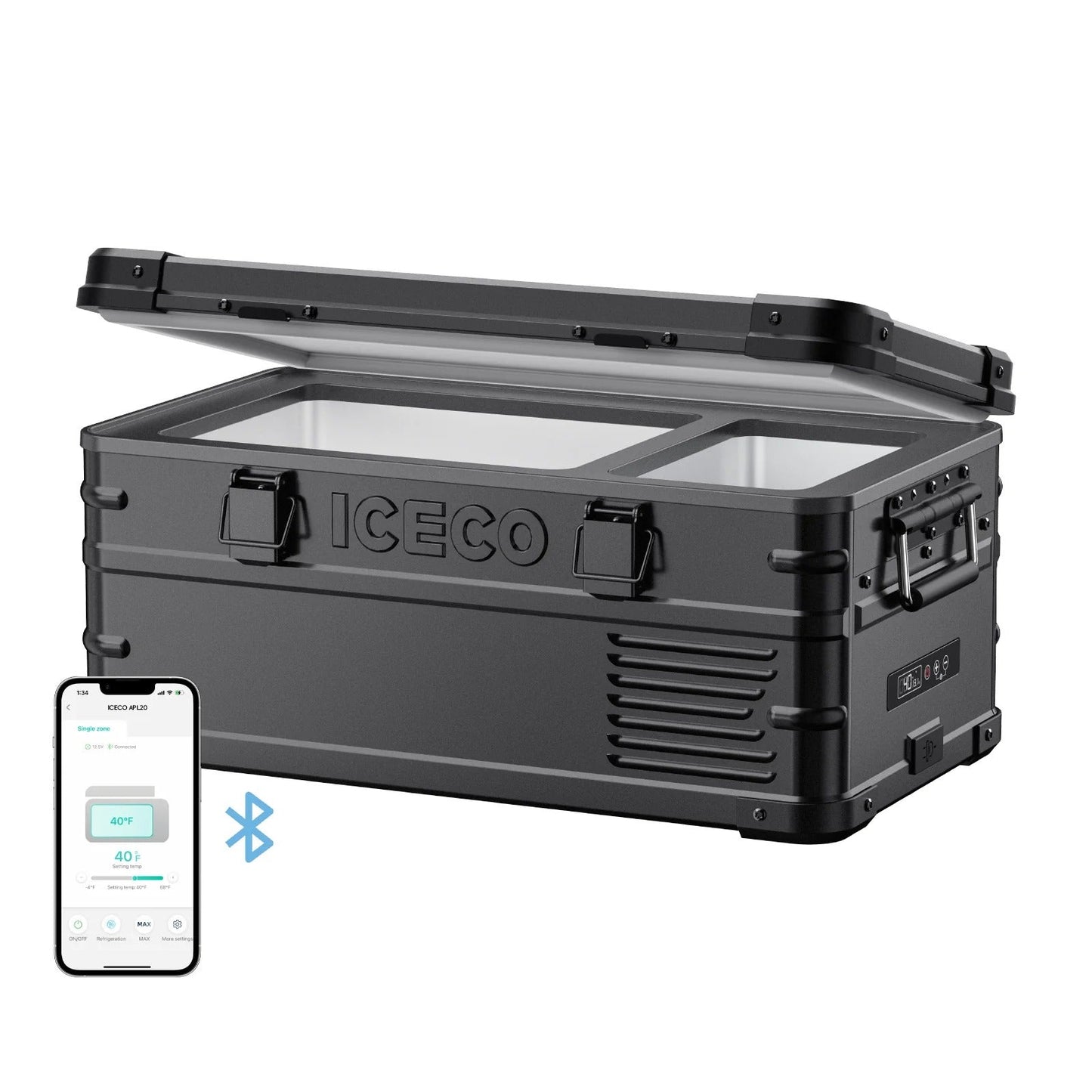 APL20 Light Duty Aluminum Black Freezer Single Zone | ICECO | 20 LT